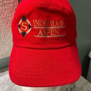 Red Snowmass Aspen Corduroy Hat